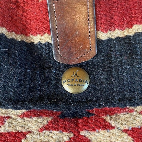 Stacy & Laurie McFadin Red Navajo Blanket Wool Pur - Picture 7 of 8